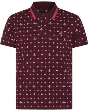 Vivienne Westwood Orb Print Polo Shirt - Red