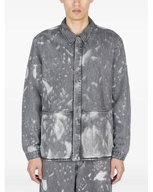 Ahmed Amer Bleached Denim Jacket - Grey