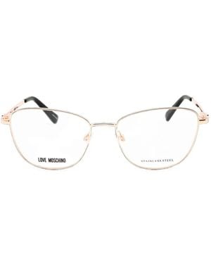 Love Moschino Cat-Eye Frame Glasses - Natural