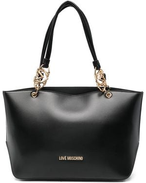 Love Moschino Chain-Link Tote Bag - Black