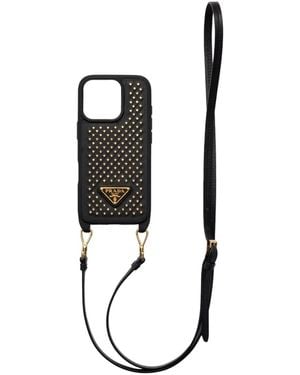 Prada ロゴ Iphone 16 Pro ケース - ブラック
