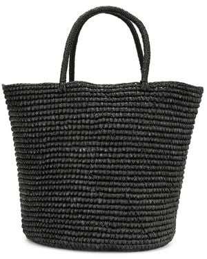 Sensi Studio Woven Maxi Tote Bag - Black
