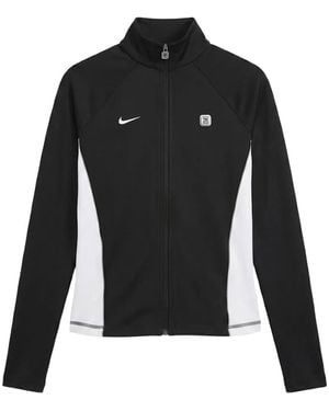 Nike Chaqueta Con Paneles Y Cremallera - Negro