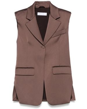Patrizia Pepe Veston Satiné - Marron