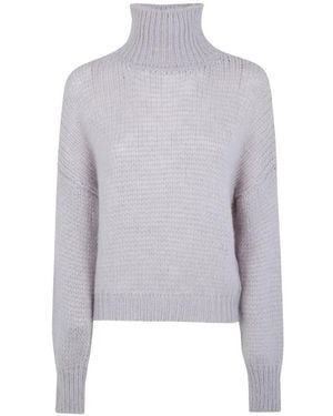 Nuur Chunky-Knit Turtleneck Jumper - White