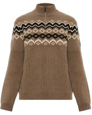Bogner Ludi Intarsia-Knit Sweater - Brown