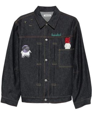 Undercover Print Denim Jacket - Black