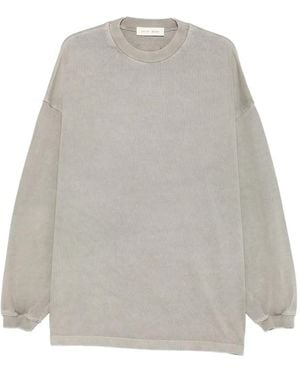 Fear Of God Logo-Patch Long-Sleeve Sweatshirt - Grey