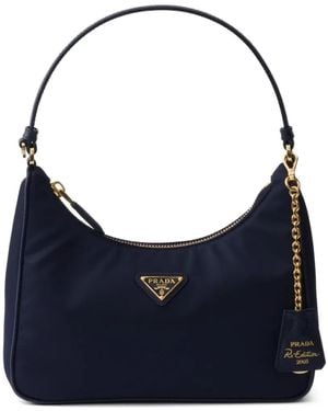 Prada Re-Edition 2005 Re-Nylon And Saffiano Mini Bag - Blue