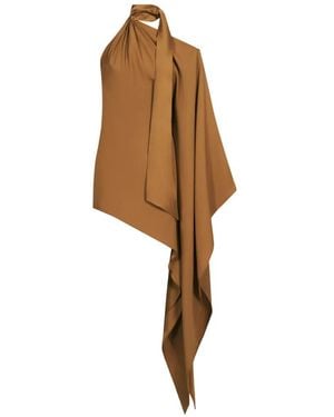 ‎Taller Marmo Atlas Asymmetric Mini Dress - Natural
