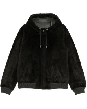 Arma Zipped Hooded Jacket - Black