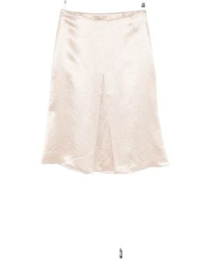 COTEMP Satin-Finish Slit-Detail Skirt - White