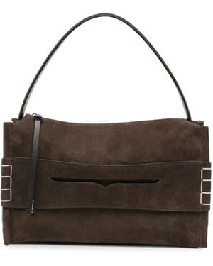 JW Anderson Whipstitch-Detail Suede Tote Bag - Brown