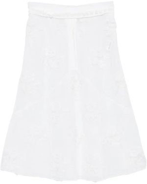 ShuShu/Tong Threadwork Knit Skirt - White
