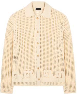 Alanui Where The Wave Begins Openwork Buttoned Shirt - Natural