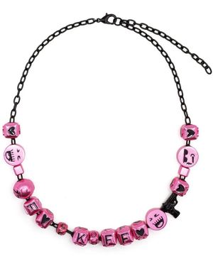 Natasha Zinko Collana Con Perline - Rosa