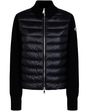 Moncler Jersey Con Panel Acolchado - Negro