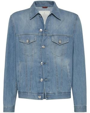 Brunello Cucinelli Denim Cotton Jacket - Blue
