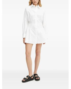 IVY & OAK Shirred-Waist Shirt Dress - White