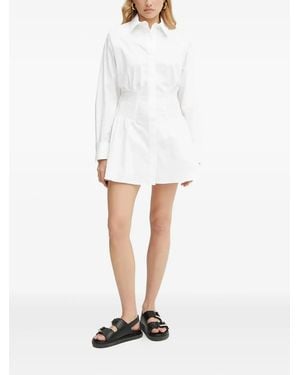 IVY & OAK Shirred-Waist Shirt Dress - White