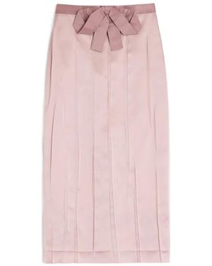 Valentino Garavani Satin Midi Skirt - Pink
