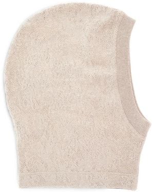 Brunello Cucinelli Pointelle-Knit Balaclava - Natural