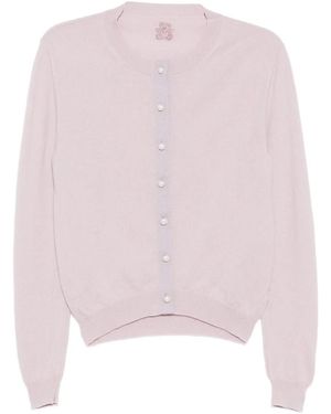 Teddy Cashmere Logo-Embroidered Cardigan - Pink