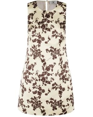 Elisabetta Franchi Floral-Print Minidress - White