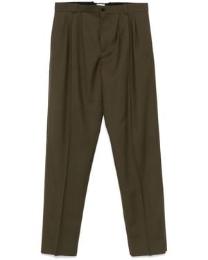 Saint Laurent Hose aus Wollgabardine - Grün