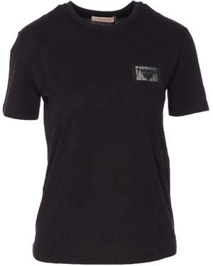 Twinset Embroidered-Logo Crew-Neck T-Shirt - Black