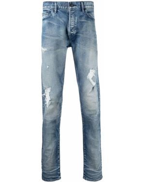 John Elliott Jeans Con Effetto Vissuto - Blu