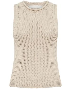 Dion Lee Grid Mesh Tank Top - Natural