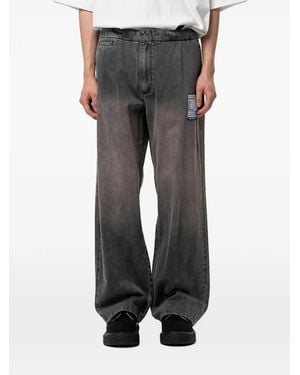Maison Mihara Yasuhiro Sun Faded Like Herringbone Wide Trousers - Grey