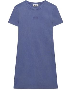 Gcds Minikleid Aus Leinen - Blau