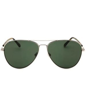 Fossil Pilot-Frame Metal Sunglasses - Green