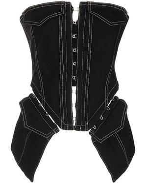 Dion Lee Pocket Denim Corset - Black