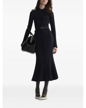 Mugler Military Shirt Dress - Black