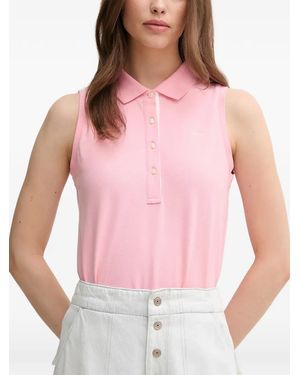 GANT Button Sleeveless Polo Shirt - Pink