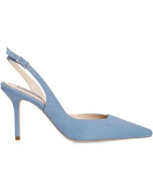 SMILING SHOES 80Mm Cillie Suede Slingback Pumps - Blue