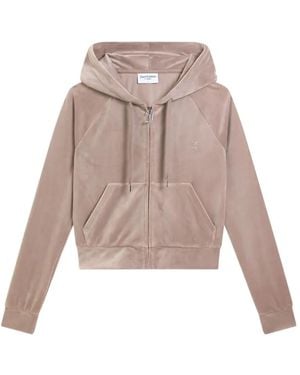 Juicy Couture Diamanté-Logo Hoodie - Natural