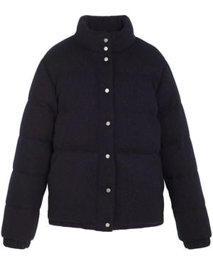 Barrie Cashmere Puffer Jacket - Blue