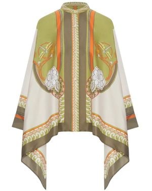 La DoubleJ Foulard Printed Silk Shirt - Metallic
