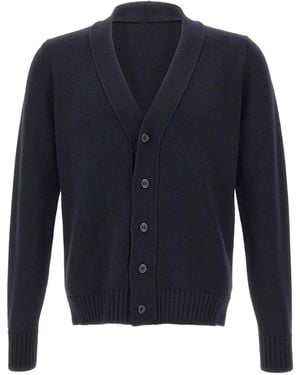 Alpha Studio V-Neck Cardigan - Blue