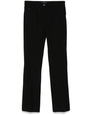 Max Mara Cotton Twill Bootcut Trousers - Black