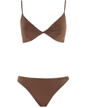 FEDERICA TOSI Torcion Bikini Mit Verdrehter Front - Braun