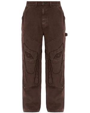 Umbro Logo-Embroidered Trousers - Brown