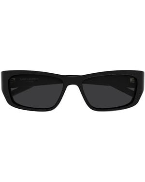 Saint Laurent Rectangle-Frame Sunglasses - Black