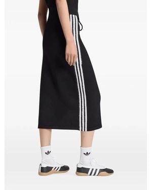adidas Side-Stripe Midi Skirt - White