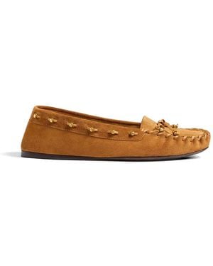 KHAITE Milly Leather Loafers - White