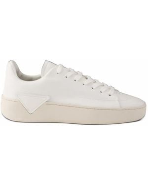 Prada Court Leather Trainers - White